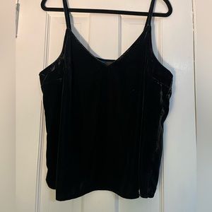 Black velvet tank